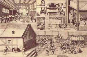 Darstellung der Salzproduktion in der Saline